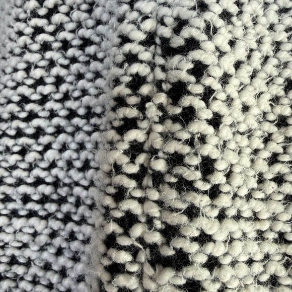 MARINE LAYER Women’s Birdseye Blazer Cardigan Chunky-Knit Cozy Black/White Sz L - Picture 9 of 11